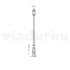 مصباح على الطراز العتيق من الألومنيوم المصبوب، صنع في إيطاليا - ليونا Viadurini