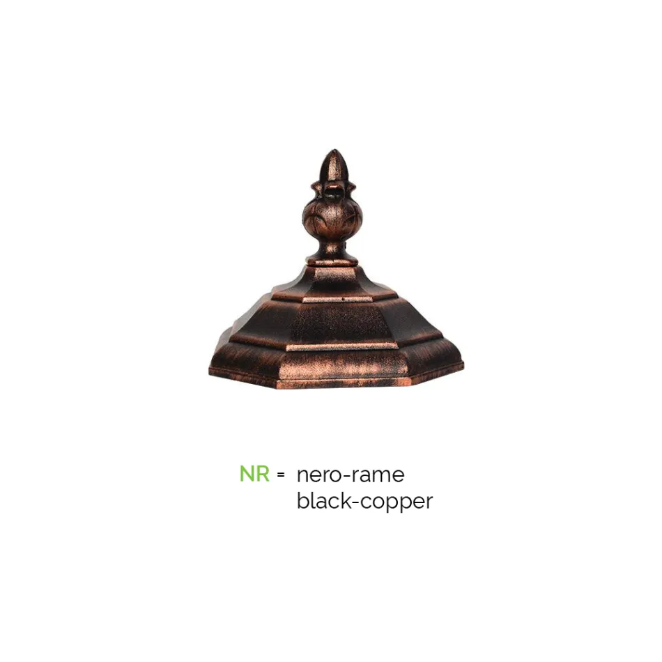 مصباح على الطراز العتيق من الألومنيوم المصبوب، صنع في إيطاليا - ليونا Viadurini