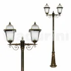 مصباح خارجي مزود بضوءين من الألومنيوم صنع في إيطاليا، كريستل Viadurini