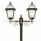 مصباح خارجي مزود بضوءين من الألومنيوم صنع في إيطاليا، كريستل Viadurini