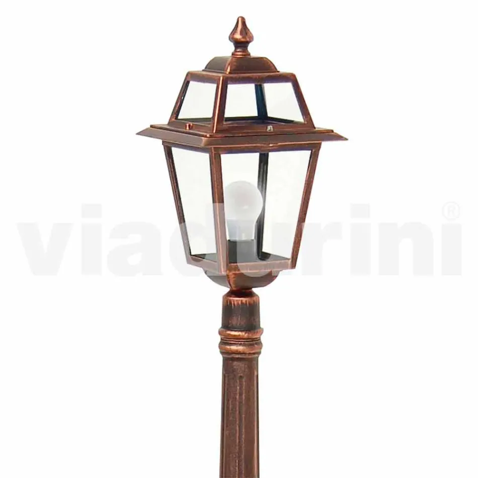 عمود إنارة خارجي من الألومنيوم المصبوب المصنوع في إيطاليا، كريستل Viadurini