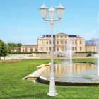 مصباح شارع على الطراز العتيق، 3 مصابيح من الألومنيوم والزجاج، صنع في إيطاليا - تيريلا Viadurini