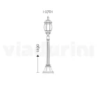 مصباح شارع على الطراز العتيق مصنوع من الألومنيوم الأبيض في إيطاليا - دودو Viadurini