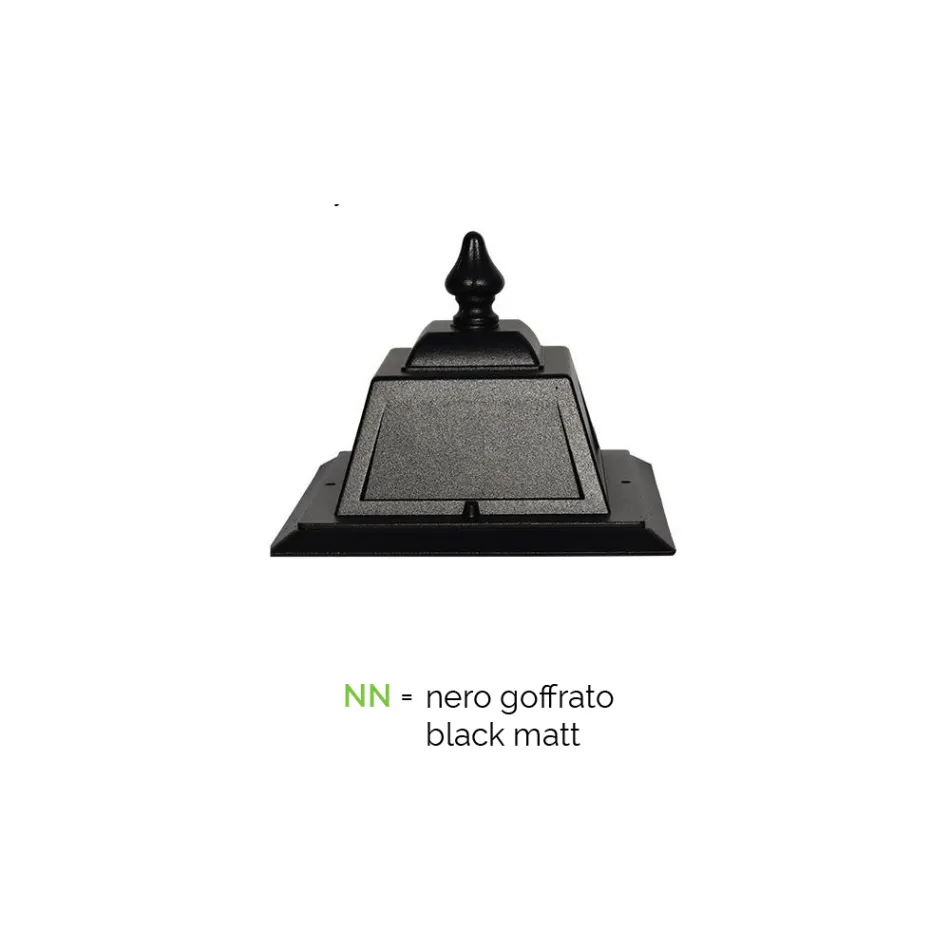 عمود إنارة عتيق بمصباحين من الألومنيوم والزجاج، صنع في إيطاليا - دوروتي Viadurini