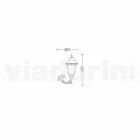 فانوس حائط للحديقة من الألومنيوم صنع في إيطاليا، أكويلينا Viadurini