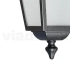 فانوس سقف للحديقة من الألومنيوم الرمادي والزجاج المصقول بالرمل - إلريك Viadurini