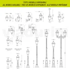 فانوس سقف للحديقة من الألومنيوم الرمادي والزجاج المصقول بالرمل - إلريك Viadurini