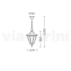 فانوس خارجي عتيق من الألومنيوم الأبيض صنع في إيطاليا - تيريلا Viadurini