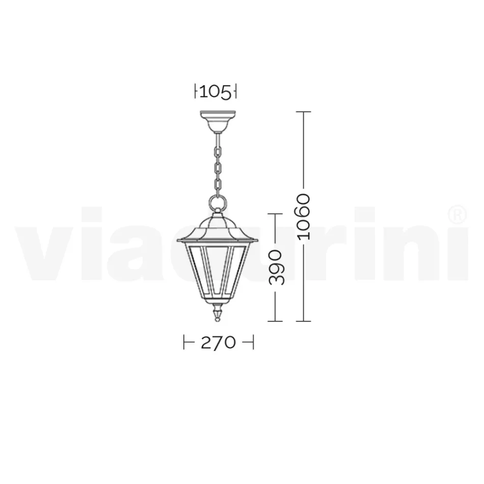 فانوس خارجي عتيق من الألومنيوم الأبيض صنع في إيطاليا - تيريلا Viadurini