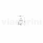 فانوس حائط للحديقة من الألومنيوم صنع في إيطاليا، أكويلينا Viadurini