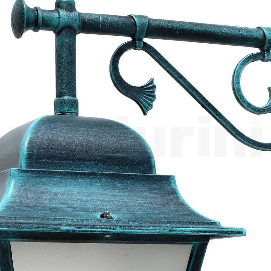 فانوس حائط خارجي من الألومنيوم والزجاج المصقول بالرمل - الخيميائي Viadurini