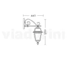 فانوس خارجي مصنوع من الألومنيوم والزجاج باللون الفحمي، صنع في إيطاليا - Elric Viadurini