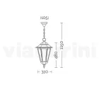 فانوس خارجي على الطراز العتيق مصنوع من الألومنيوم في إيطاليا - جانيرا Viadurini