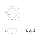 حوض غسيل سيراميكي 40×40 سم، متعدد الألوان، صنع في إيطاليا - فتاة Viadurini