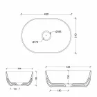 حوض غسيل سيراميكي 45×32 سم صنع في إيطاليا، تصميم عصري على شكل نجمة Viadurini