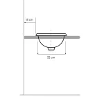 حوض غسيل مدمج مزخرف من طين النار والذهب عيار 24 قيراطًا مصنوع في إيطاليا، أوتيس Viadurini