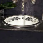 حوض مدمج على الطراز الباروكي مصنوع من طين النار في إيطاليا، أوتيس Viadurini