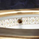 حوض مدمج بتصميم باروكي من طين النار مصنوع في إيطاليا، إيجة Viadurini