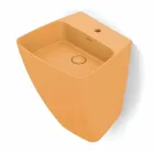 حوض غسيل سيراميكي حديث مثبت على الحائط، صنع في إيطاليا، جوران Viadurini