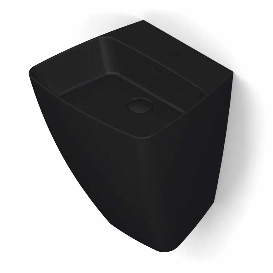 حوض غسيل سيراميكي حديث التصميم مثبت على الحائط، صنع في إيطاليا، جوران Viadurini