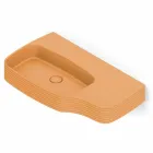 حوض غسيل حائطي حديث من السيراميك، صنع في إيطاليا، هاملت Viadurini