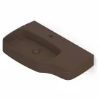 حوض غسيل حائطي حديث من السيراميك، صنع في إيطاليا، هاملت Viadurini