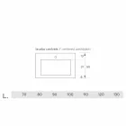 حوض غسيل حديث معلق من Luxolid مصنوع في إيطاليا، Ruffano Viadurini