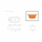 Sink design support copper handmade Cala Viadurini