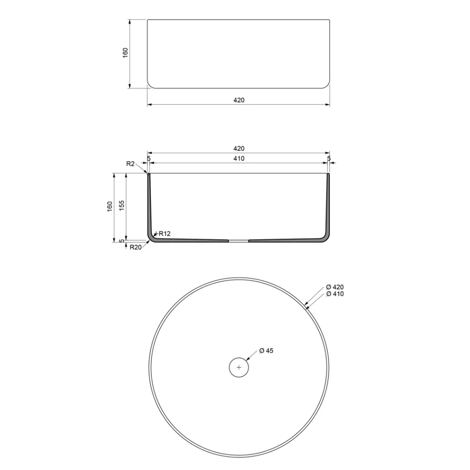 حوض غسيل أزرق للحمام مصنوع من الطين المقاوم للحرارة - تاتيانا Viadurini