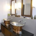 Sink bathroom to support copper and white iron Cala Viadurini