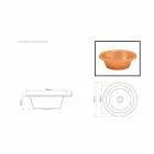 Washbasin from copper bearing handcrafted Sun Viadurini