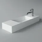 حوض غسيل حمام مثبت على سطح الطاولة أو الحائط مصنوع من السيراميك صنع في إيطاليا - Act Viadurini