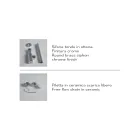 حوض غسيل حمام مثبت على سطح الطاولة أو الحائط مصنوع من السيراميك في إيطاليا - Act Viadurini