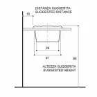 حوض حمام مدمج من البورسلين والذهب صنع في إيطاليا، سانتياغو Viadurini