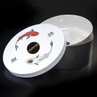 حوض غسيل حمام بتصميم أبيض من الطين الحراري، صنع في إيطاليا - تاتيانا Viadurini