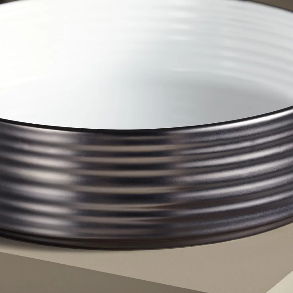 حوض حمام من الخزف الحجري المصنوع يدويًا في إيطاليا - دارتس Viadurini