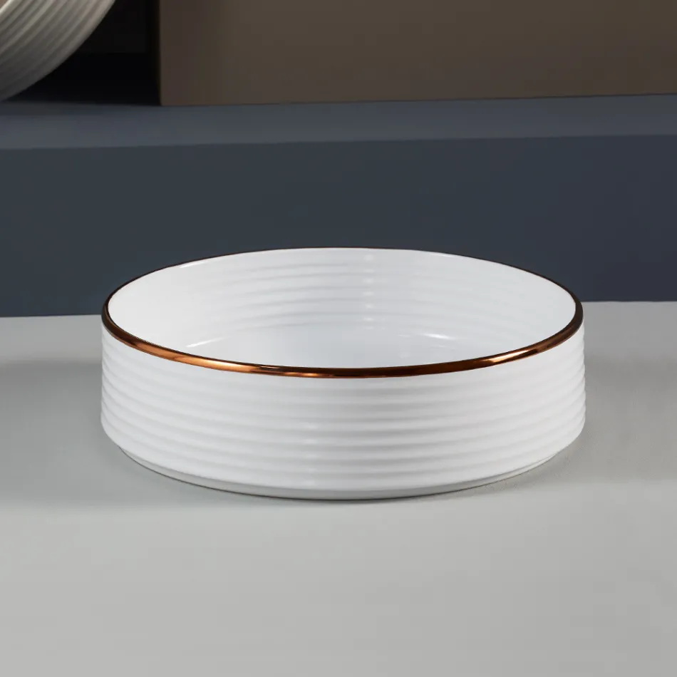 حوض حمام من الخزف الحجري المصنوع يدويًا في إيطاليا - دارتس Viadurini