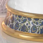 حوض حمام نصف غائر مصنوع من طين النار والذهب، صنع في إيطاليا، مانيلو Viadurini