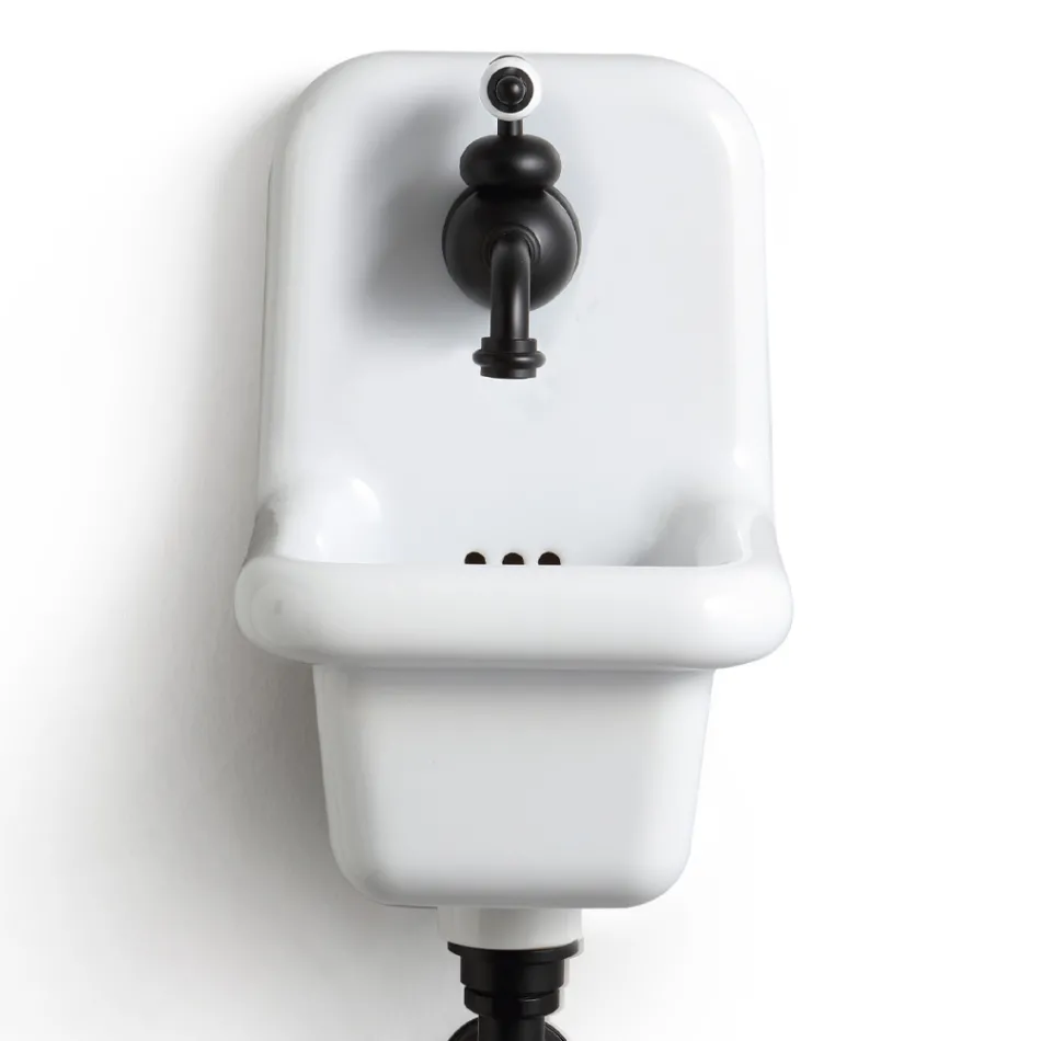 حوض غسيل حمام معلق على الحائط بتصميم عصري من السيراميك الملون، ٢٦ سم - الأردن Viadurini