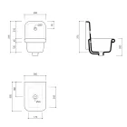 حوض غسيل حائطي سيراميكي ملون على الطراز العتيق، ٢٦ سم - جوردان Viadurini