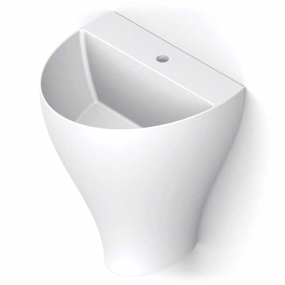 حوض حمام حديث من السيراميك معلق على الحائط، صنع في إيطاليا، فيوريلو Viadurini