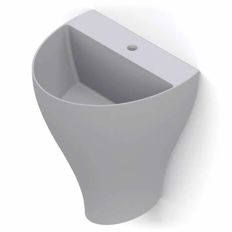 حوض حمام حديث من السيراميك معلق على الحائط، صنع في إيطاليا، فيوريلو Viadurini