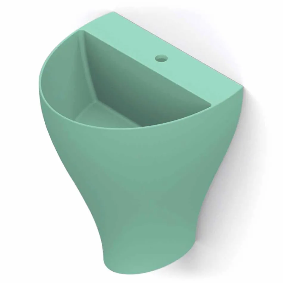 حوض حمام حديث من السيراميك معلق على الحائط، صنع في إيطاليا، فيوريلو Viadurini