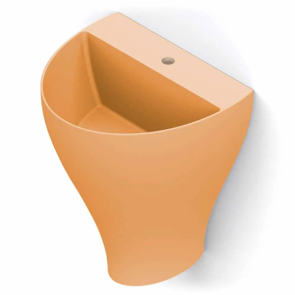 حوض حمام حديث من السيراميك معلق على الحائط، صنع في إيطاليا، فيوريلو Viadurini