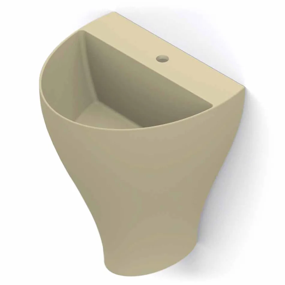 حوض حمام حديث من السيراميك معلق على الحائط، صنع في إيطاليا، فيوريلو Viadurini