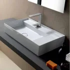 حوض غسيل سيراميك بتصميم عصري مصنوع في إيطاليا، مقاس 65×40 سم Viadurini