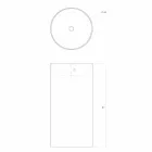 حوض غسيل أرضي أسطواني قائم بذاته، صنع في إيطاليا، رومو Viadurini