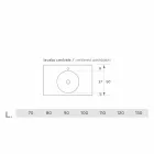 حوض غسيل دائري معلق باللون الوردي من Luxolid صنع في إيطاليا، Ruffano Viadurini