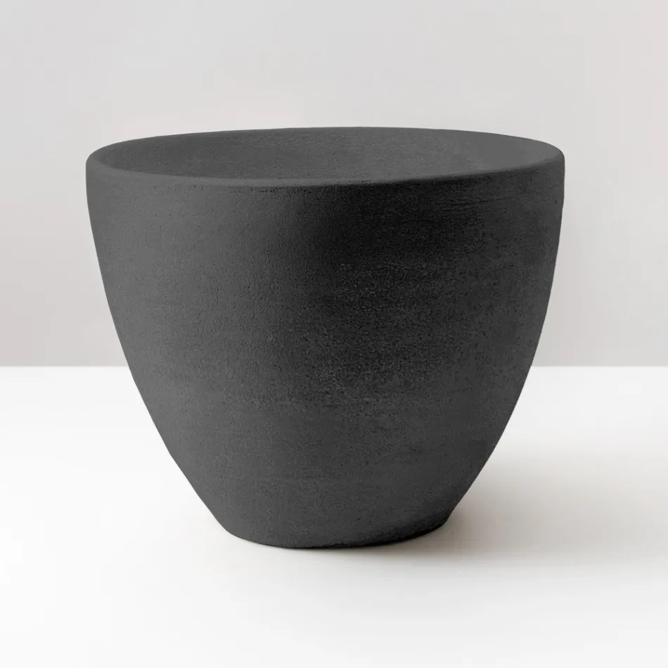 حوض مطبخ مخروطي الشكل مصنوع يدويًا من الطين الناري - أوربيت Viadurini