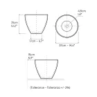 حوض مطبخ مخروطي الشكل مصنوع يدويًا من الطين الناري - أوربيت Viadurini